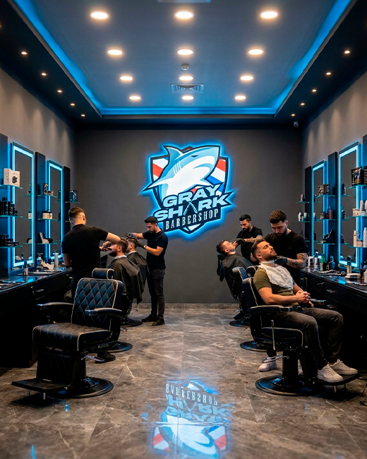 Professional barber at Gray Shark BarberShop